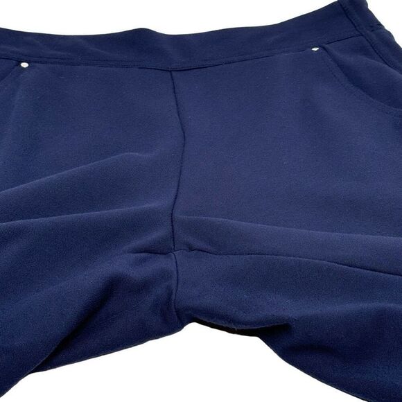 Greg Norman navy blue jersey knit Bermuda golf shorts size M - Picture 10 of 11